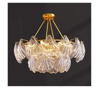 QHQQXN Luxury Shell Ceiling Chandelier Modern Living Room Glass LED Lights Bedroom Dining Lamp,Modern Pendant Lighting Ceiling for Living Room Hallway Bedroom LWX