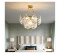 QHQQXN Luxury Shell Ceiling Chandelier Modern Living Room Glass LED Lights Bedroom Dining Lamp,Modern Pendant Lighting Ceiling for Living Room Hallway Bedroom LWX