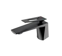 QHQQXN Mitigeur de lavabo pour Eau Chaude et Froide, robinets de lavabo de Salle de Bain, Robinet de vestiaire de Salle de Bain, Robinet de vanité Moderne à Un Trou à poignée Unique pour Camping-Car,