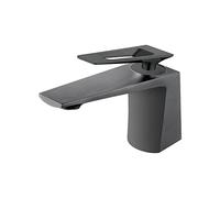 QHQQXN Mitigeur de lavabo pour Eau Chaude et Froide, robinets de lavabo de Salle de Bain, Robinet de vestiaire de Salle de Bain, Robinet de vanité Moderne à Un Trou à poignée Unique pour Camping-Car,