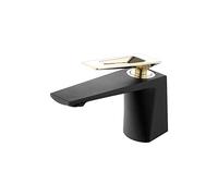 QHQQXN Mitigeur de lavabo pour Eau Chaude et Froide, robinets de lavabo de Salle de Bain, Robinet de vestiaire de Salle de Bain, Robinet de vanité Moderne à Un Trou à poignée Unique pour Camping-Car,