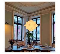 QHQQXN Modern Japanese Silk Chandelier Living Dining Room Bedroom Loft Designer Lamp Nordic Home Decor Pendant Lights(Neutral Light,D60cm) LWX