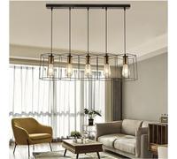 QHQQXN Modern LED Chandelier Hanging E27 Lamp Geometric Metal Frame Lamp Suitable Compatible with - Light Above The Table Bedroom Pendant Lighting Ceiling(L47cm) LWX