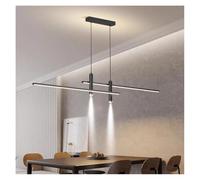 QHQQXN Modern LED Pendant Lamps for Kitchen Island Dining Table Long Minimalist Room Chandelier Lights(White,L150xH20cm) LWX