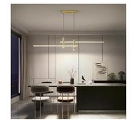 QHQQXN Modern LED Pendant Lamps for Kitchen Island Dining Table Long Minimalist Room Chandelier Lights(White,L150xH20cm) LWX