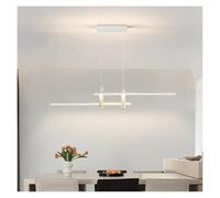 QHQQXN Modern LED Pendant Lamps for Kitchen Island Dining Table Long Minimalist Room Chandelier Lights(White,L150xH20cm) LWX