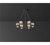 QHQQXN Modern Luxury Chandelier Suspend LED Lighting Fixtures Crystal Ball Round Hanging Lamp for Living Room Decoration,Modern Pendant Lighting Ceiling for Living Room Hallway Bedroom LWX