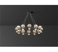 QHQQXN Modern Luxury Chandelier Suspend LED Lighting Fixtures Crystal Ball Round Hanging Lamp for Living Room Decoration,Modern Pendant Lighting Ceiling for Living Room Hallway Bedroom LWX