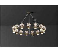 QHQQXN Modern Luxury Chandelier Suspend LED Lighting Fixtures Crystal Ball Round Hanging Lamp for Living Room Decoration,Modern Pendant Lighting Ceiling for Living Room Hallway Bedroom LWX