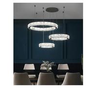 QHQQXN Modern Ring LED Crystal Ceiling Chandeliers Lighting Living Room Home Decor Luxury Pendant Lights Lustre Hanging Lamps Fixtures,Modern LWX