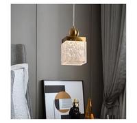 QHQQXN Morden Lustres Plafonnier en Cristal Nordique Goldquare Lustre Résine Simple Longue Ligne Tête Restaurant Chambre Chevetmall Lustre Plafonnier