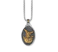 QHQQXN NBYGSC Collier Saint Michel en Argent Sterling 925 pour Femmes et Hommes, Collier médaillon Religion Michael, Amulette de chaîne de Protection de la Foi, Collier Michael, Pendentif Saint