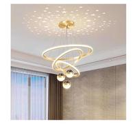 QHQQXN Nordic Home Decor Dining Room Pendant Lamp Lights Indoor Lighting Ceiling Hanging Light Chandelier Lamps for Living(RC Remote dimming,Black 3R 20 40 60) LWX