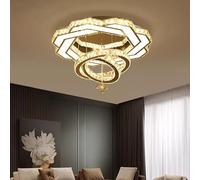 QHQQXN Nordic Minimalist Luxury Crystal LED Ceiling Chandelier Living Dining Room Bedroom Ceiling Lamps Home Decor Crystal Pendant Lamp LWX