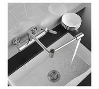 QHQQXN Robinet de Cuisine, robinets de Cuisine pliants en Laiton Noir, Robinet caché de Salle de Bains Mural à Rotation à 360 degrés, Robinet mitigeur d'évier à Grue Pliable, pour éviers