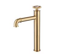 QHQQXN Robinet de lavabo de Salle de Bain Industriel en Laiton, mitigeur de lavabo, Robinet de lavabo de Salle de Bain monotrou à Une poignée de Roue, Robinet de lavabo Haut monté sur Le Pont, Noir