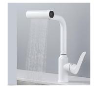 QHQQXN Robinet d'évier de Cuisine pivotant, 4 Modes, Cascade/Pluie/Courant/Lame extractible, Robinet d'évier de Cuisine pivotant, Eau Chaude et Froide, Trou Unique
