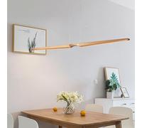 QHQQXN Wood LED Chandelier Lamp, Creative LED Pendant Light for Living Room Kitchen Island, with Remote Control Dimmable Light, for Dining Room Office Dining Table Lamp Kitchen Lighting (LWX