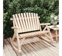 Qhsynaptor Banc à bascule de jardin 2 places en épicéa massif, 123 x 96 x 102 cm, résistant aux intempéries et imperméable, pour balcon, terrasse et extérieur, mobilier de salon durable avec dossier