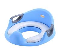 QHYK Réducteurs de toilette Enfant, Apprentissage de la propreté, sécurité antidérapante, assise rembourrée, Bébé Potty pour garçons et filles, pour Toilette ronds et ovales, Bleu