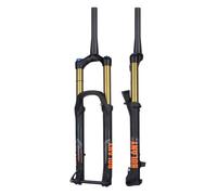 QHYRZE 27.5 29 Fourche À Suspension VTT Voyage 160 Mm XC/AM Fourche À Air VTT Rebond Ajuster 1-1/2 Fourche Conique À Travers L'axe 15 X 110 Mm Boost, avec Verrouillage(Gold,29inch)