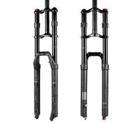 QHYRZE Fourche À Suspension for VTT De Descente 27,5 29 DH/XC Fourche À Air VTT Voyage 150 Mm Rebond Réglable Droite Double Fourche À Épaulement QR 9 Mm(27.5inch)