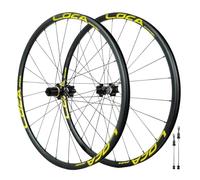 QHYRZE Gravel Paire De Roues Vélo De Route 700C Jante 24H Roue À Frein À Disque Blocage Rapide Avant 100mm Arrière 135mm 360 Clics Moyeu À Rayons Droits, pour Cassette 7-12 Vitesses(700c Gold)