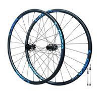 QHYRZE Gravel Paire De Roues Vélo De Route 700C Jante 24H Roue À Frein À Disque Blocage Rapide Avant 100mm Arrière 135mm 360 Clics Moyeu À Rayons Droits, pour Cassette 7-12 Vitesses(700c Blue)