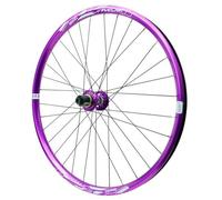 QHYRZE Jeu De Roues pour VTT 26/27,5/29" Jante Vélo DH/XC/AM Frein À Disque Avant Arrière Roue Boost Axe Traversant 110/148mm 32H, pour Cassette 7-12 Vitesses(Purple Rear,29'')
