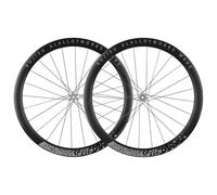 QHYRZE Paire De Roues Vélo Route 700c Jantes ALU Roues 9 * 100/9 * 135mm 7-12 Vitesses Cassette Moyeu en Fibre De Carbone Roue À Dégagement Rapide Frein Disque(Silver)