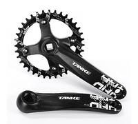 QHYRZE Pédalier Conique Carré for Vélo VTT 104BCD 170mm Ensemble De Bras De Manivelle 30T/32T/34T/36T/38T/40T/42T/44T/46T/48T Pédalier À Plateau Unique(36T)