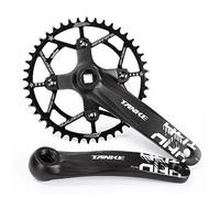 QHYRZE Pédalier Conique Carré for Vélo VTT 104BCD 170mm Ensemble De Bras De Manivelle 30T/32T/34T/36T/38T/40T/42T/44T/46T/48T Pédalier À Plateau Unique(48T)