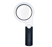 QHYTL Loupe de Poche 11 lumières LED 30 Fois Double lentille Haute Puissance Identification des antiquités Lecture Loupe de Lecture de journaux