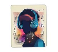 QHZLY A Music Vibe Tapis de souris multi-tailles avec bords en caoutchouc 17,8 x 21,8 cm pour bureau, bureau, ordinateur portable