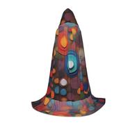 QHZLY Artistic Wonder Cape à capuche longue pour adolescents - Costume de cosplay, mascarade, scène, Comic-Con, carnaval, jeu de rôle - Taille L