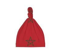 QHZLY Bonnet doux pour bébé Drapeau du Maroc - Confortable, chaud et doux pour la peau - Pour nouveau-nés de 0 à 6 mois - Noir