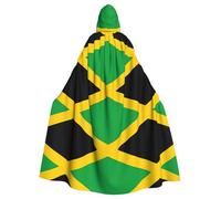 QHZLY Cape à capuche avec drapeau de la Jamaïque pour adulte, costume de costumade pour bal masqué, fête à thème, performance sur scène