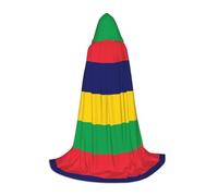 QHZLY Cape à capuche avec drapeau de l'île Maurice - L pour adolescents - Longue cape pour cosplay, bal masqué, scène, Comic-Con, carnaval, jeu de rôle