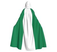 QHZLY Cape à capuche avec drapeau du Nigeria pour adulte, costume de costumade pour bal masqué, fête à thème, performance sur scène