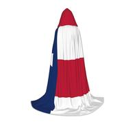 QHZLY Cape à capuche avec drapeau du Texas pour adolescents - Longue cape pour cosplay, bal masqué, scène, Comic-Con, carnaval, jeu de rôle - Taille M