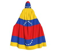 QHZLY Cape à capuche avec drapeau du Venezuela pour Halloween, costume de costumade pour bal masqué, fête à thème, performance sur scène