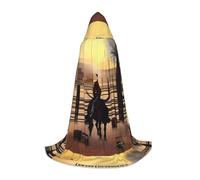 QHZLY Cape à capuche Cowboy Chronicles - L pour adolescents - Longue cape pour cosplay, bal masqué, scène, Comic-Con, carnaval, jeu de rôle