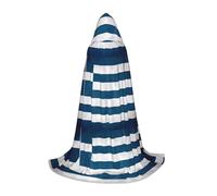 QHZLY Cape à capuche drapeau grec M pour adolescents - Longue cape pour cosplay, bal masqué, scène, Comic-Con, carnaval, jeu de rôle