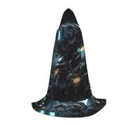 QHZLY Cape à capuche Future Robot L pour adolescents - Longue cape pour cosplay, bal masqué, scène, Comic-Con, carnaval, jeu de rôle