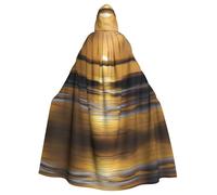 QHZLY Cape à capuche Golden Horizon pour adulte, costume de costumade pour bal masqué, fête à thème, performance sur scène