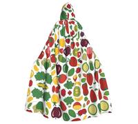 QHZLY Cape à capuche Happy Living pour adulte, costume de cosplay pour bal masqué, fête à thème, performance sur scène