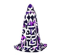 QHZLY Cape à capuche labyrinthe violette L pour adolescents - Longue cape pour cosplay, bal masqué, scène, comic-con, carnaval, jeu de rôle