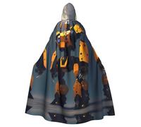 QHZLY Cape à capuche Robots at War pour adulte, costume de costumade pour bal masqué, fête à thème, performance sur scène