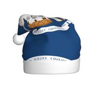 QHZLY Chapeau de Noël en peluche pour adultes - Drapeau de l'État de Louisiane - Accessoire de fête pour festivals et événements