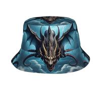 QHZLY Chapeau de pêcheur Dragon Volant Adulte Protection Solaire Pliable Unisexe Léger Extérieur Noir, Noir , Taille unique